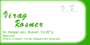 virag rosner business card